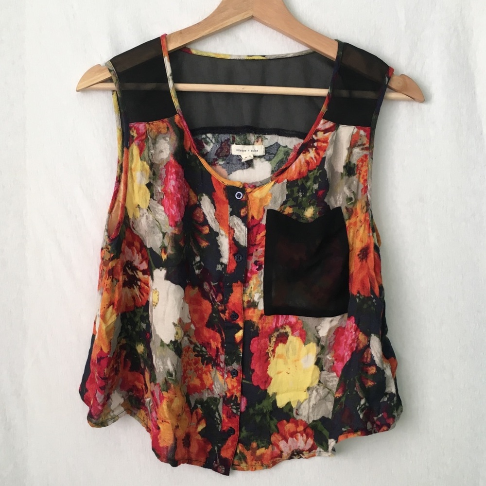 Urban Outfitters | Floral Button Down Tank